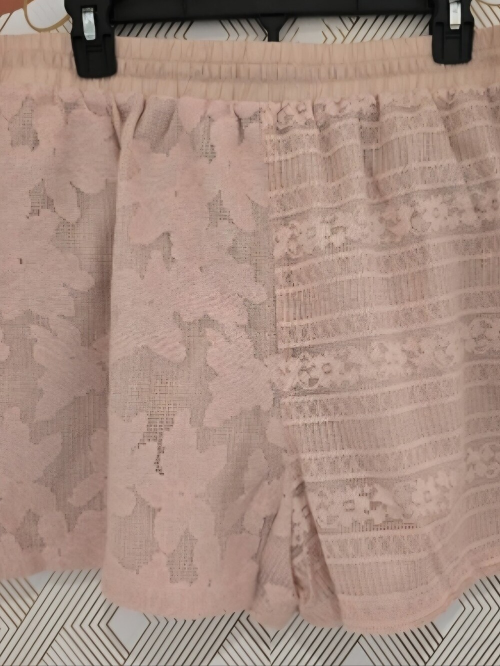 And Now This NWT Lace Bralette & Drawstring Shorts 2-Piece Set XL Blush Pink - Picture 6 of 8